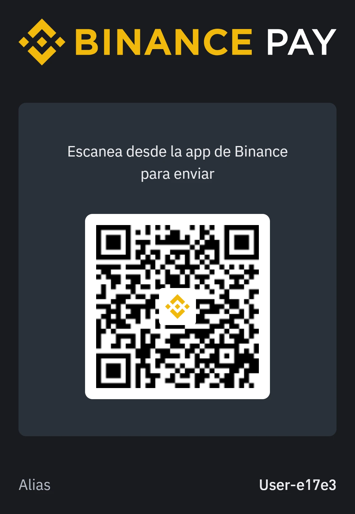 Binance Pay QR code